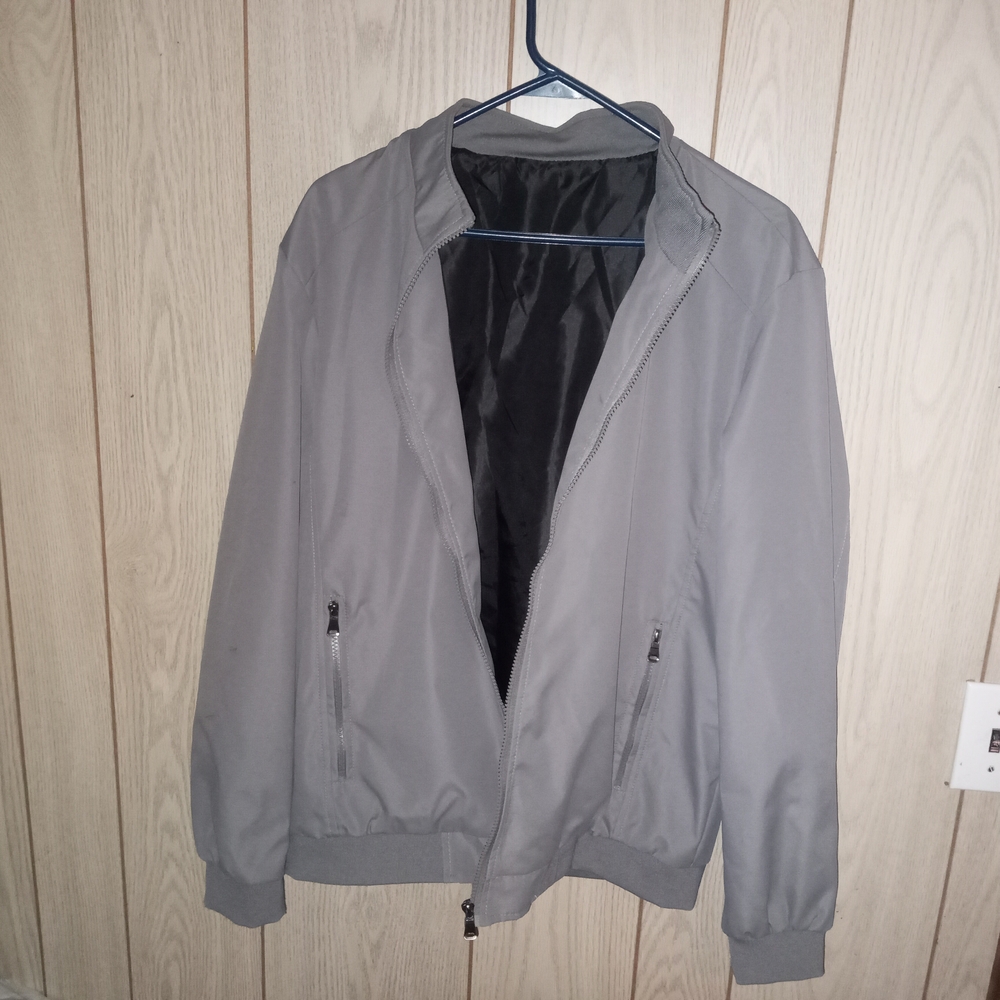 Men's Gray Bomber Jacket NWOT